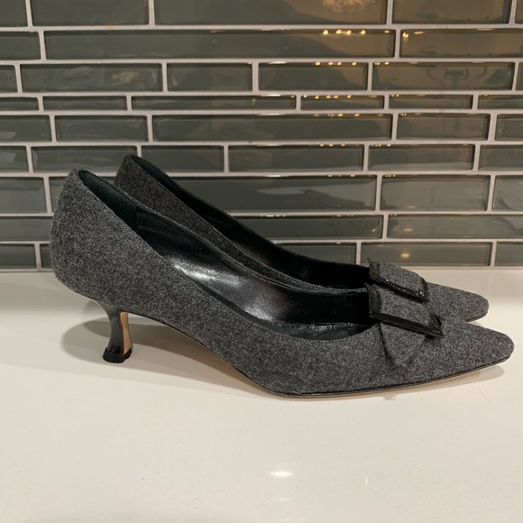 dark grey low heel shoes